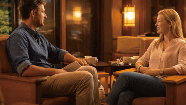 Traditional Japanese ryokan room with tatami mats and futon