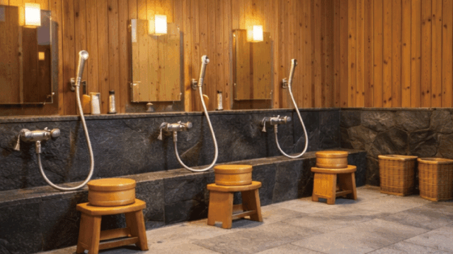 Tourists walking through the Arashiyama area during the day